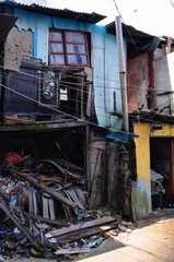 Very old building being demolished for reconstruction