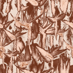 tropical jungle exotic floral print bright vivid seamless pattern endless repeat vibrant