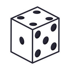 casino dice game isolated icon