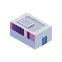 Isolated space station fill style icon vector design