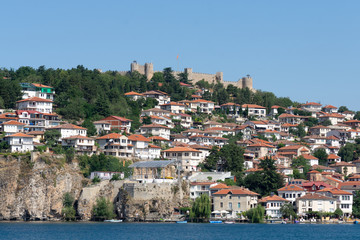 Fototapeta na wymiar Vieille ville d'Ohrid en Macédoine du Nord
