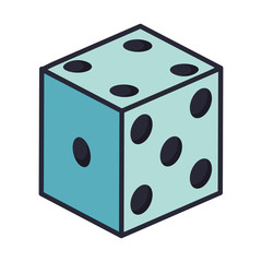 casino dice game isolated icon