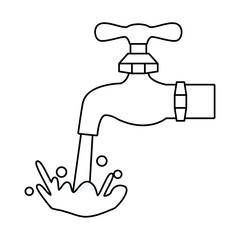 water faucet tap isolated icon