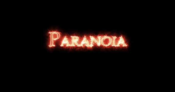 Paranoia written with fire. Loop
