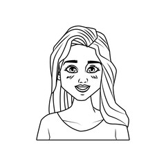 young woman female avatar character