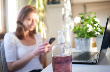 woman working from home - coronavirus