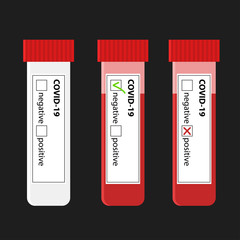 blood tubes, coronovirus blood test, positive coronovirus test, negative coronovirus test, covid-19