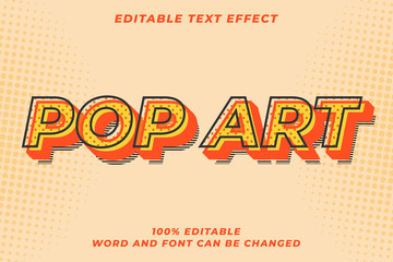 Modern Retro Pop Art text style effect Premium Vector