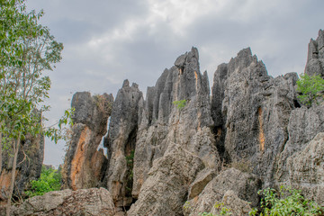 Fototapeta premium Shilin Stone Forest Kunming China Karst Landscape Limestone Formation