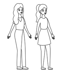 women avatars vector design