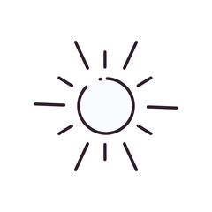 Obraz premium Isolated sun line style icon vector design