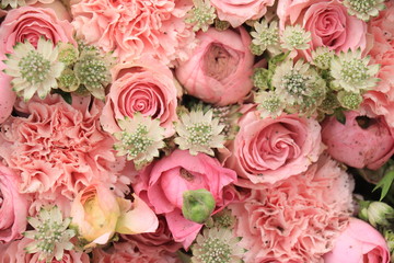 Pink wedding flowers