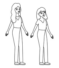 women avatars vector design