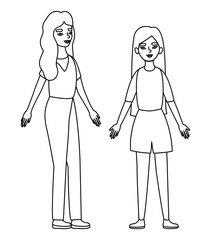 women avatars vector design