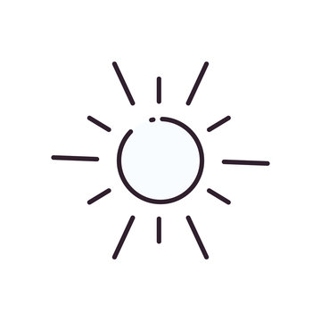 Isolated sun line style icon vector design
