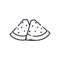 Isolated watermelon fruit line style icon vector design