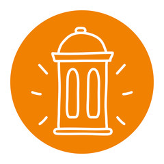 Ramadan lantern block line style icon vector design