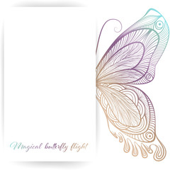 Beautiful background with butterflies and space for text. Vector illustration. EPS 10