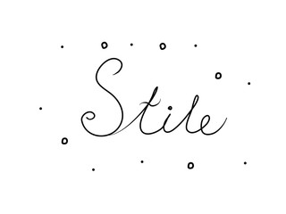 Stile phrase handwritten with a calligraphy brush. Style in italian. Modern brush calligraphy. Isolated word black