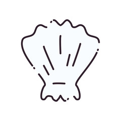 Isolated shell line style icon vector design