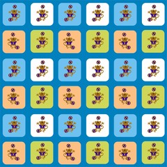 Monkeys Play Ball with Purple Clothes Cute Illustration, Cartoon Funny Character, Pattern Wallpaper