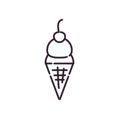 Isolated ice cream line style icon vector design