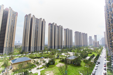 High rise residential buildings in the community