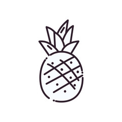 Isolated pineapple fruit line style icon vector design