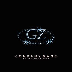 Fototapeta na wymiar Initial Letter GZ Logo With circle Template Vector