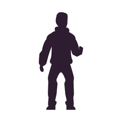 young man avatar character silhouette