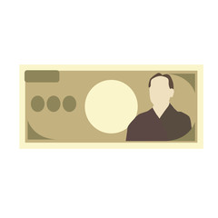 日本の一万円札のイラスト