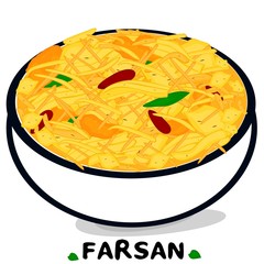 farsan indian Gujarati Food Vector