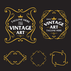 Art Nouveau frame set