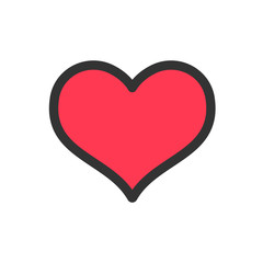 Heart vector icon. Symbol of love and care.