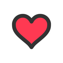 Heart vector icon. Symbol of love and care.