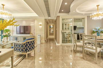 Living room in renovated model room