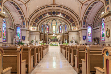 Catholic church interior in Boise Idaho. - Powered by Adobe