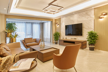Living room in renovated model room
