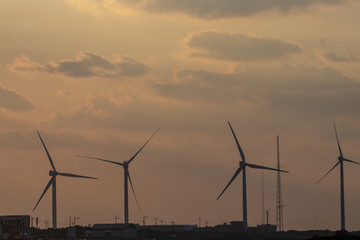 wind powerplant on the sea