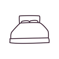 Isolated home bed line style icon vector design