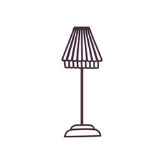 Isolated home lamp line style icon vector design