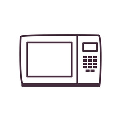 Isolated microwave machine line style icon vector design