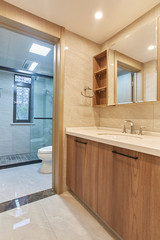 Refurbished bathroom in model home