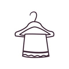 Isolated cotton towel line style icon vector design