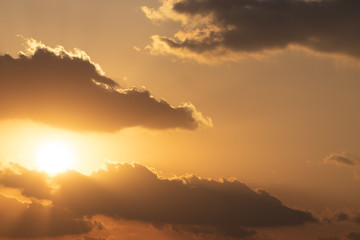 beautiful sunrise on the Jeju island