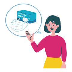 女性　若い　お姉さん　マスク