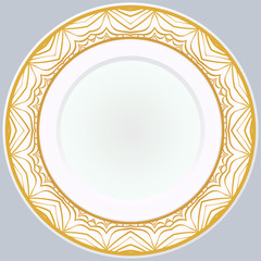 Pattern With Abstract Floral Round Ornament. Oriental Pattern. Indian, Moroccan, Mystic, Ottoman Motifs. Anti-Stress Therapy Pattern. Vector