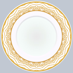 Pattern With Abstract Floral Round Ornament. Oriental Pattern. Indian, Moroccan, Mystic, Ottoman Motifs. Anti-Stress Therapy Pattern. Vector