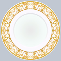 Pattern With Abstract Floral Round Ornament. Oriental Pattern. Indian, Moroccan, Mystic, Ottoman Motifs. Anti-Stress Therapy Pattern. Vector