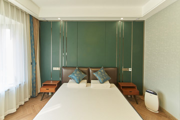 Renovated bedroom in model home